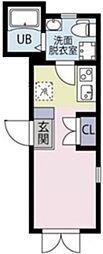 LinkStage Nerima 1階ワンルームの間取り