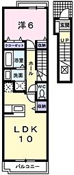 フラン・ケー2 1LDKの間取図画像