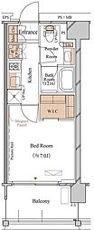 ブランシエスタ久が原 1Kの間取図画像