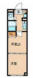 エスペランサ府中 2Kの間取図画像