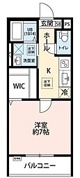 第三銀マンション 1Kの間取図画像