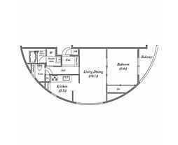 ル・パティオ瀬田 1LDKの間取図画像