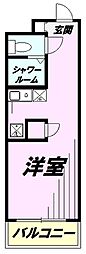 ベルエアガーデン3 ワンルームの間取図画像
