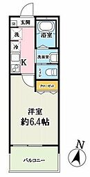 キャメル宮前町 1階1Kの間取り