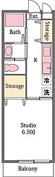 スプリーン 1Kの間取図画像
