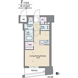 ラクレイス香椎駅前 ワンルームの間取図画像