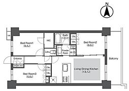 コンフォリア成増グリーンサイド 3階3LDKの間取り