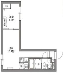 ジェムストーン東大井 1階1LDKの間取り