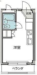 WIN田園調布 ワンルームの間取図画像