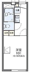 レオパレスエクセル中里 1Kの間取図画像