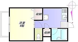 はるちかハイツ 1Kの間取図画像