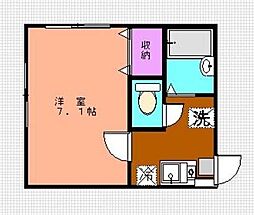 エスポアール小金井 1Kの間取図画像