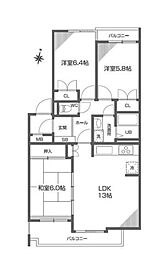 ウィステリア緑ヶ丘 1階3LDKの間取り