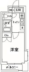 OLIO渋谷西原 5階1Kの間取り