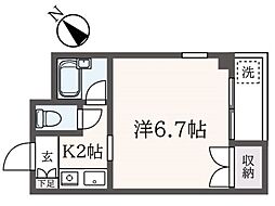 ハイムさわだ永福町 1Kの間取図画像