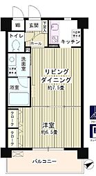 ルミエール祐天寺 1DKの間取図画像