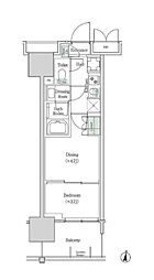 ブルックサイドレジデンス木場 2Kの間取図画像