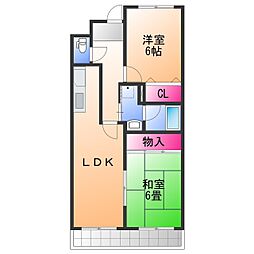 コートグレース 2LDKの間取図画像