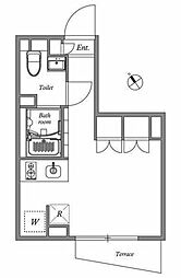 ASTILE用賀2 ワンルームの間取図画像