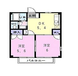 エスポアール21 1LDKの間取図画像