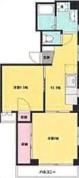 クリオネ成増 2Kの間取図画像