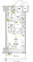 レアライズ新丸子 2階1Kの間取り