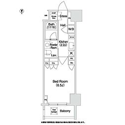 COMFORIA門前仲町 1Kの間取図画像