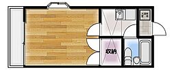 グランモア鶴ヶ島 1Kの間取図画像