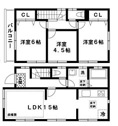 池袋三丁目戸建 1階3LDKの間取り