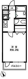 セント・ヴィラ 1Kの間取図画像