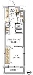 リビオメゾン湯島 1DKの間取図画像