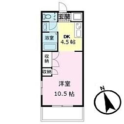 M・ステージ伊山 1Kの間取図画像
