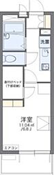 レオパレス天王台 1Kの間取図画像