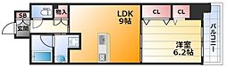フィールドライト新大阪 1LDKの間取図画像