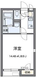 レオネクストクレールウィン 1Kの間取図画像