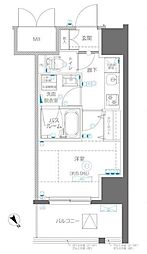 アルファレジデンシア南千住 8階1Kの間取り