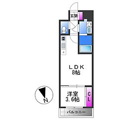 Osaka Metro中央線 緑橋駅 徒歩5分の賃貸マンション 1階1LDKの間取り
