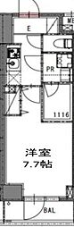 S-RESIDENCE錦糸町Norte 1Kの間取図画像