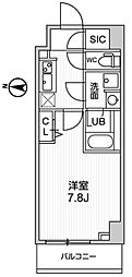 ALTERNA亀戸2 1Kの間取図画像