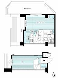 フェニックス江戸川橋 6階1LDKの間取り