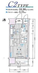 ヴェルト目黒西 1Kの間取図画像