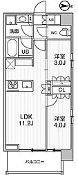 墨田区立川4丁目マンション 2LDKの間取図画像