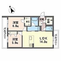 シャーメゾン　みずの森 0203 ｜ 滋賀県守山市勝部２丁目字中袋635-4、635番5、字奥出380番8（賃貸マンション2LDK・2階・62.87㎡） その2