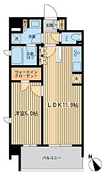 ブレス上池袋 2階1LDKの間取り