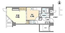 リエトコート四谷 1DKの間取図画像
