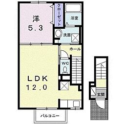 プラムアーバ 1LDKの間取図画像