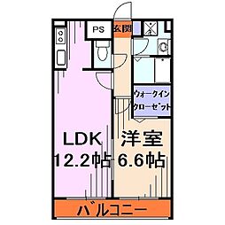 PremierYAHAGI 1LDKの間取図画像