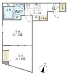 レピュア板橋レジデンス2 1階2Kの間取り