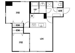 ARK・J 5階2LDKの間取り