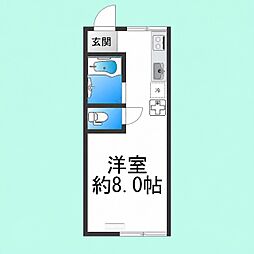 南島ハイツ ワンルームの間取図画像